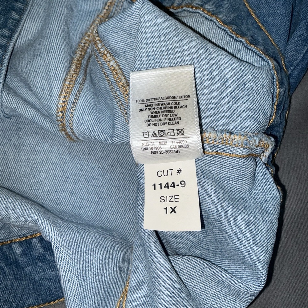 Hudson Los Angeles Denim Button Up Jean Trucker Jacket Women's Size XL/1X NEW - Picture 10 of 11